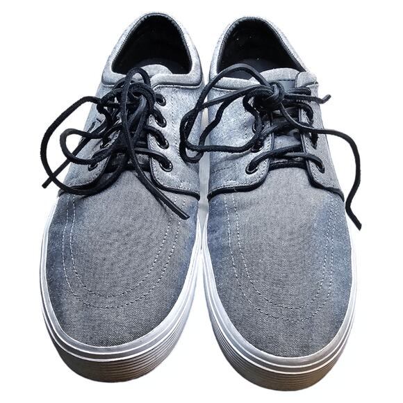 Polo Ralph Lauren Faxon Men Size 13 Boat Shoes Low Canvas Gray Sneakers Preppy - Picture 2 of 9